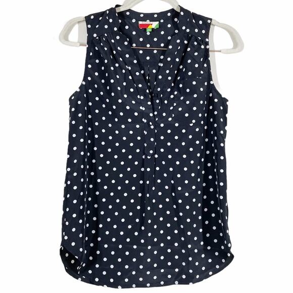 ModCloth Fervour Black and White Polka Dot Blouse Size‎ XS - Picture 2 of 4